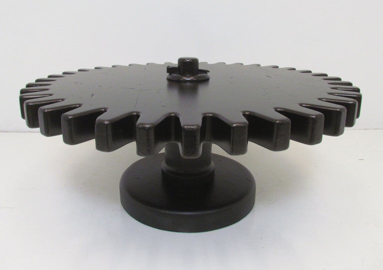 Industrial Gear-Form Rotating Coffee Table ca. 1960s