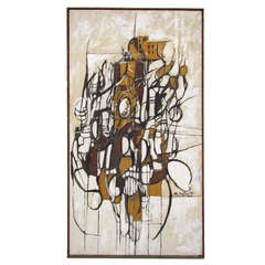 Abstract Painting by Joe Hartnett circa 1960s 8