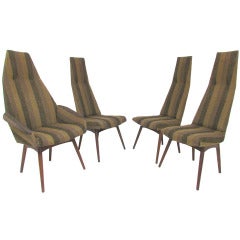 Set of Four Sculptural Highback Dining Chairs by Adrian Pearsall  Ca. 1960s