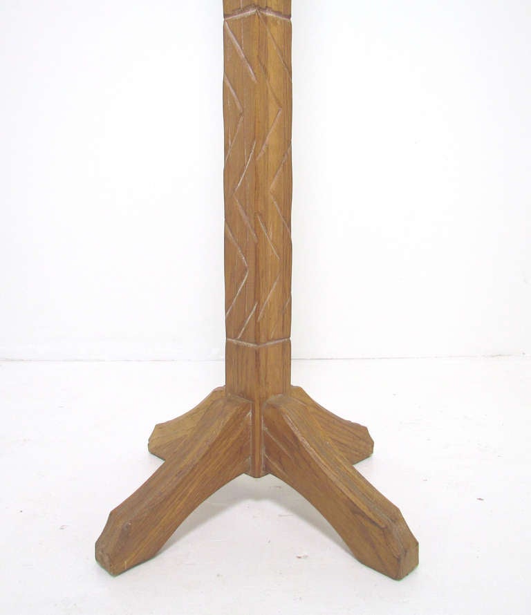 American Ranch Oak Coat Stand by Brandt circa 1940s