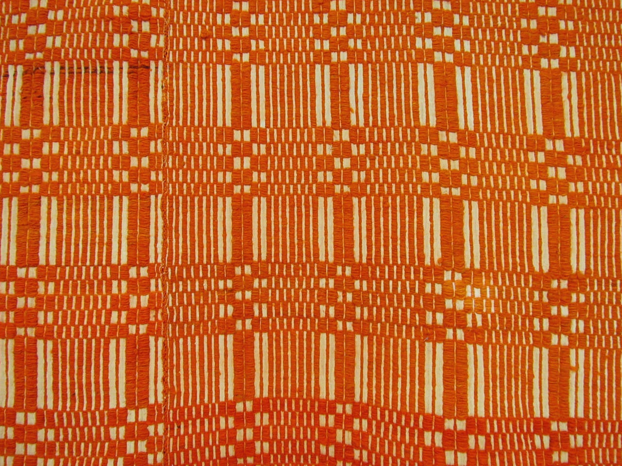 Swedish Modernist Handmade Embroidered Textile Weaving, circa 1940s In Good Condition In Peabody, MA