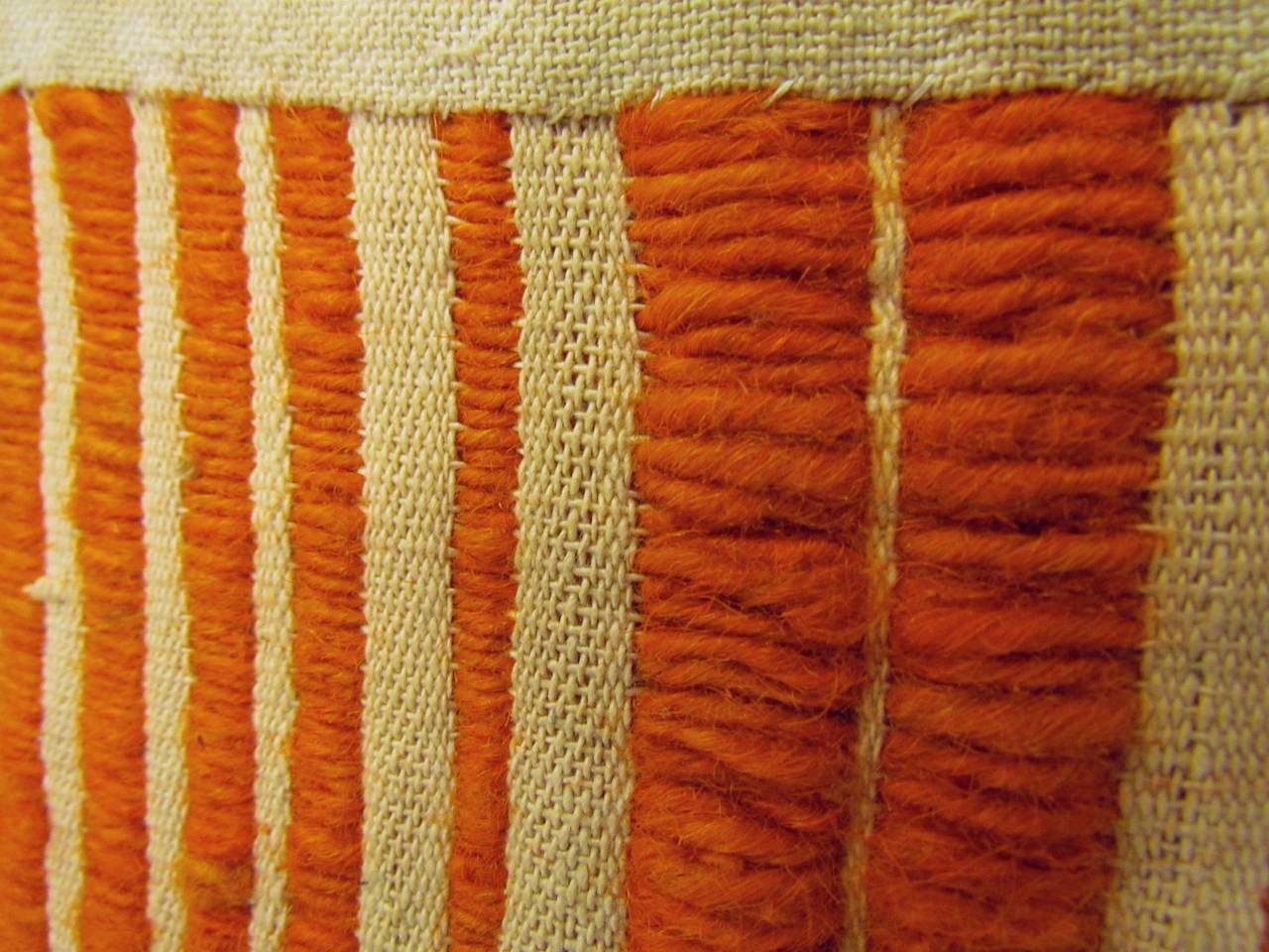 Muslin Swedish Modernist Handmade Embroidered Textile Weaving, circa 1940s
