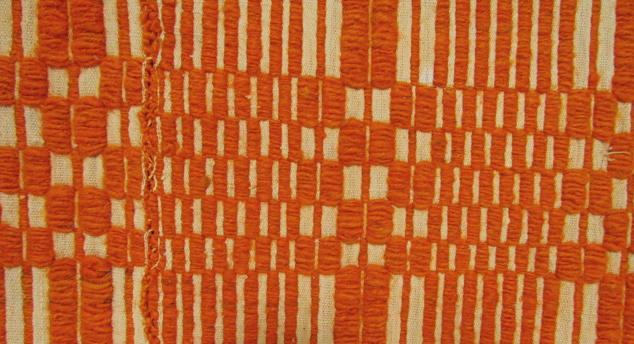 Swedish Modernist Handmade Embroidered Textile Weaving, circa 1940s 1