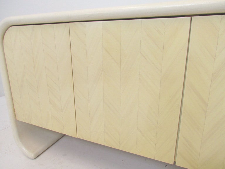 American Karl Springer Style Waterfall Credenza ca. 1970s