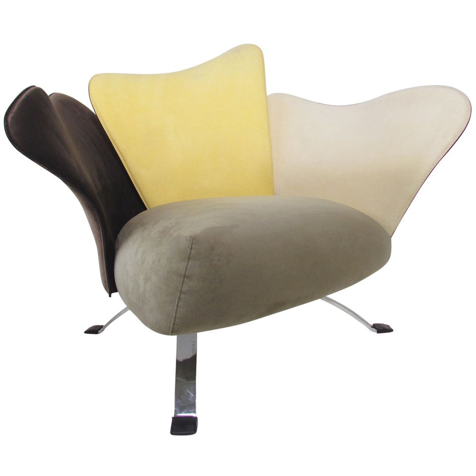 Italian Sculptural Lounge Chair by Saporiti at 1stDibs