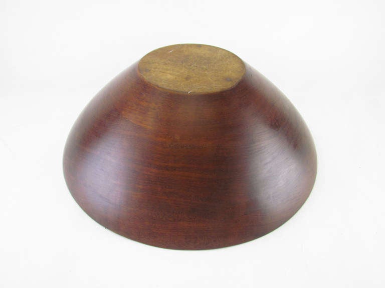 Mid-20th Century Danish Hand Turned Teak Serving Bowl by Digsmed, circa 1960s