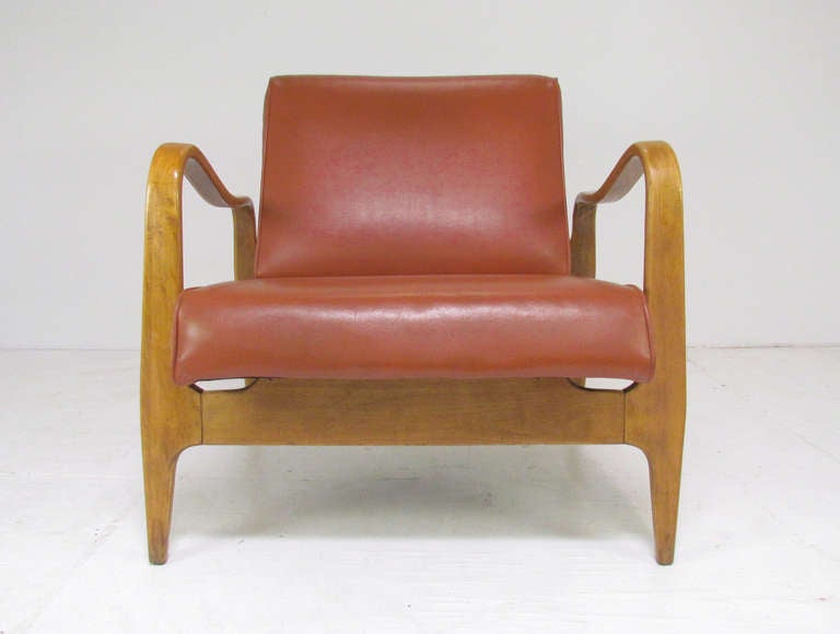 Sculptural Bent Ply Lounge Chair by Thonet, ca. 1950s