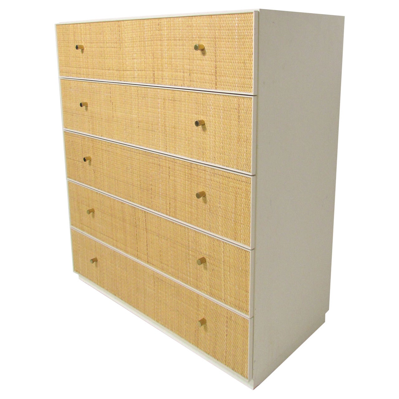 Cane Front Chest of Drawers by Harvey Probber for Directional