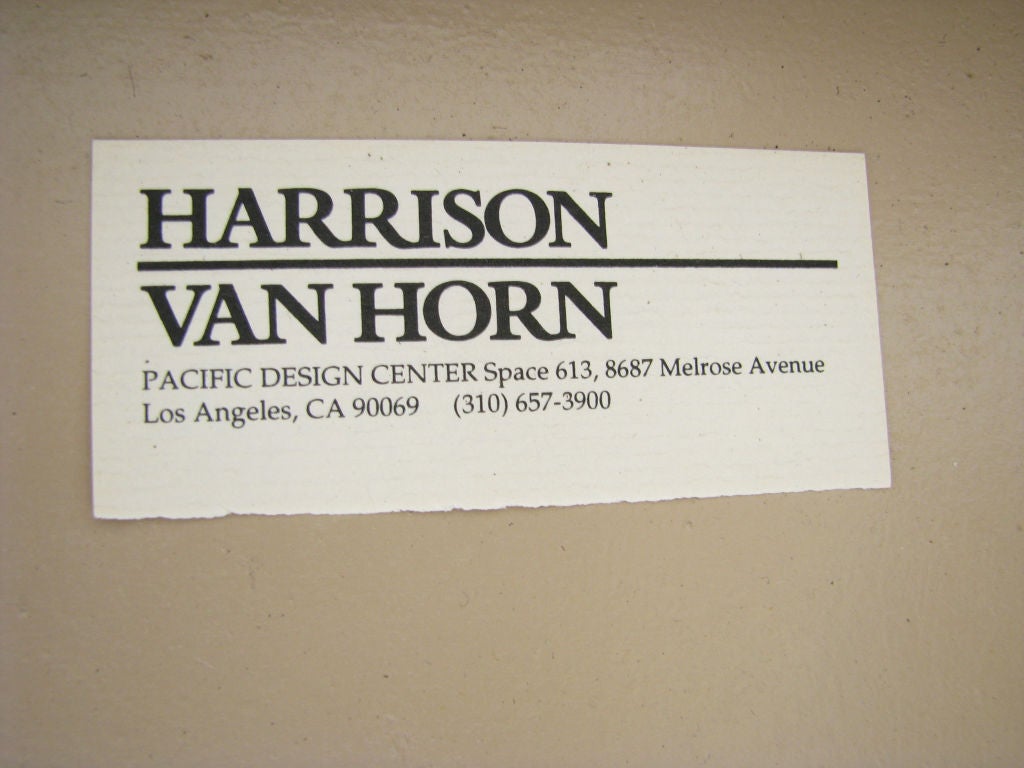 Grass Cloth Console Table by Harrison-Van Horn, ca. 1980s 1