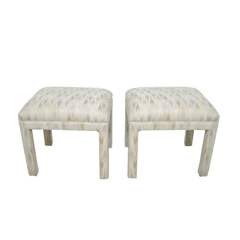 Pair of Parsons Style Bedroom Stools ca. 1980s