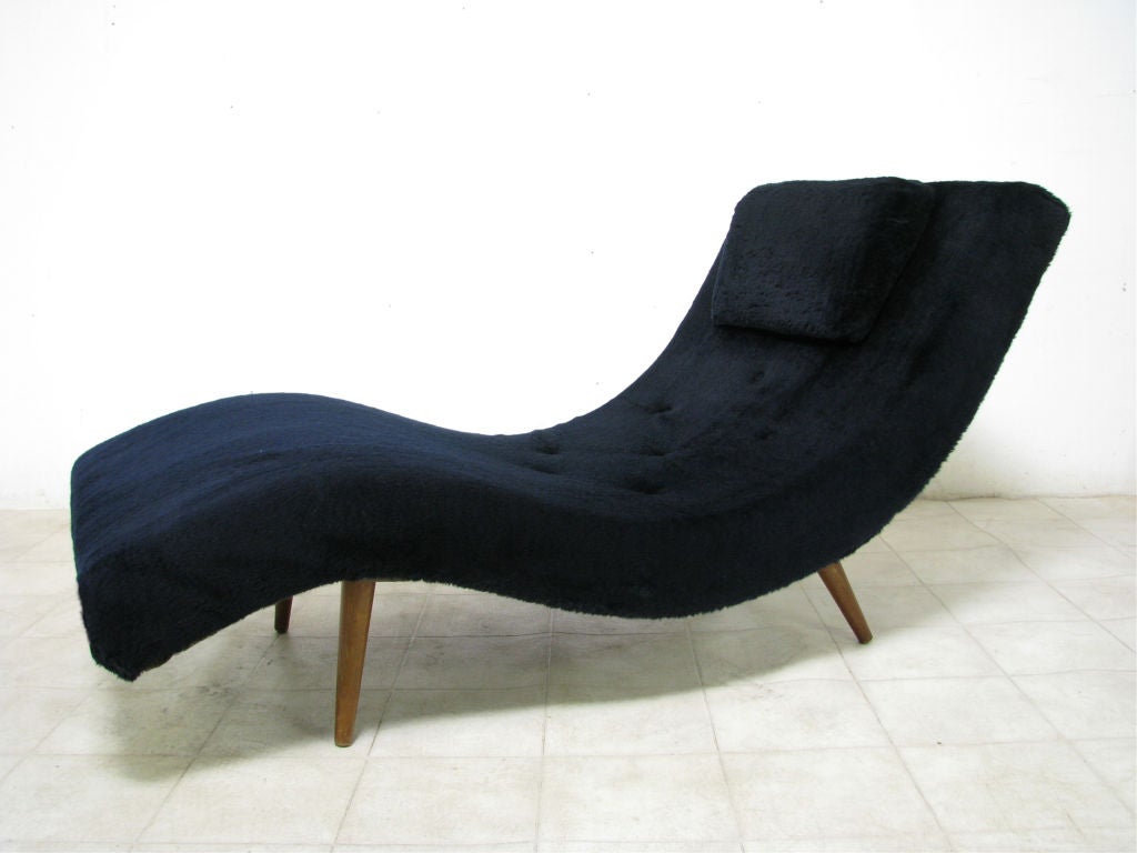 Sculptural Wave Form Chaise Lounge Chair ca. 1970s