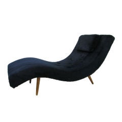 Sculptural Wave Form Chaise Lounge Chair ca. 1970s