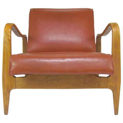 Sculptural Bent Ply Lounge Chair by Thonet, ca. 1950s