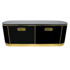Hollywood Regency Style Lacquered Credenza by Mastercraft