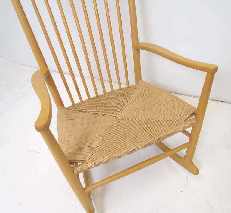 Danish Rocking Chair by Hans Wegner for FDB Mobler In Excellent Condition In Peabody, MA