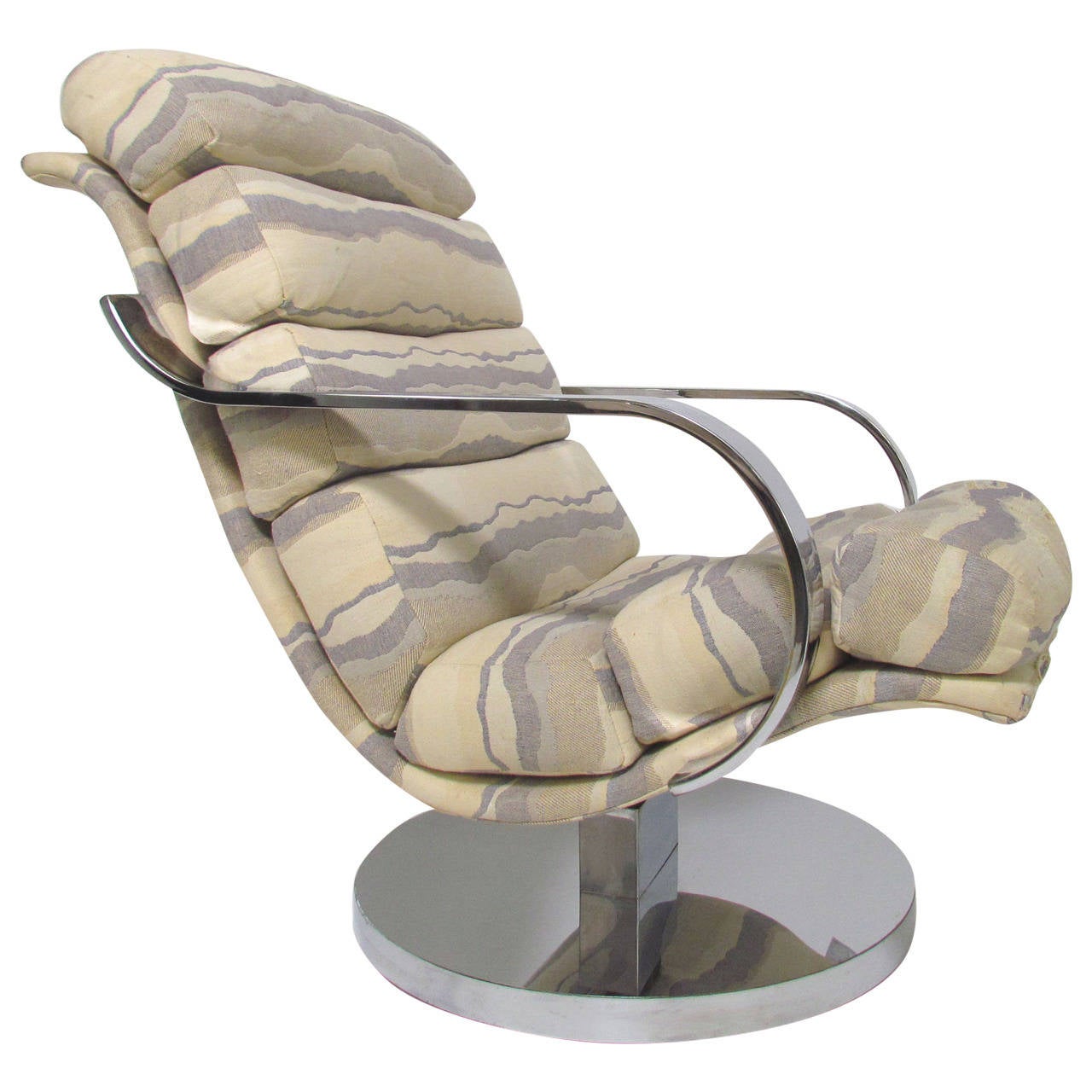 Milo Rocking Chair Swivel Rocker Lounge Chair by Milo Baughman at 1stDibs