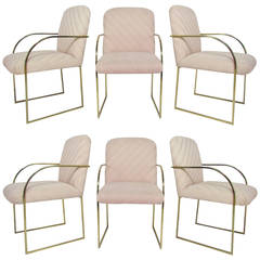 Set of Six Dining Chairs by Milo Baughman for Design Institute America