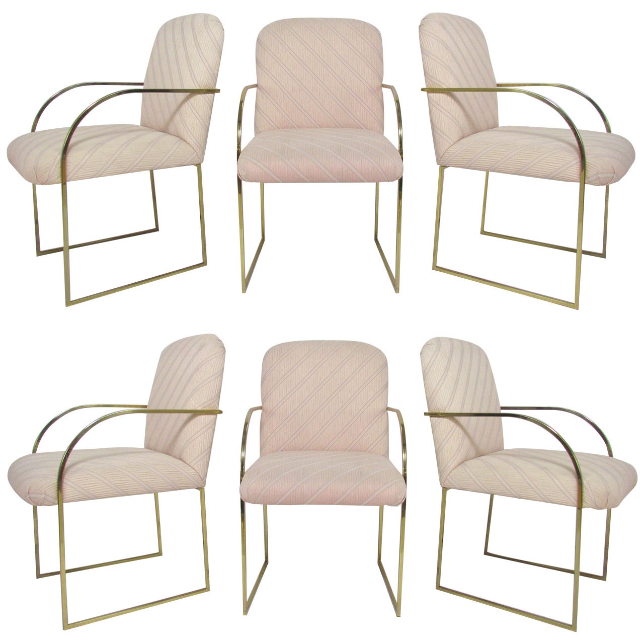 Set of Six Dining Chairs by Milo Baughman for Design Institute America
