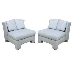 Pair of Slipper Lounge Club Chairs by Drexel, ca. 1980s