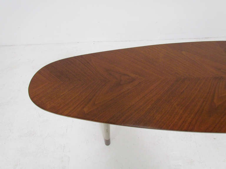 Surfboard Coffee Table in Teak and Rosewood attributed to Arne Vodder 1