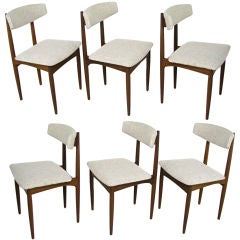 Set of Six Danish Teak Dining Chairs ca. 1960s