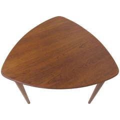 Danish Modern Teak Tripod Side Table by Fredrik Kayser for Vatne