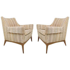 Pair of Mid-Century Arm Lounge Chairs in the Manner of Paul McCobb