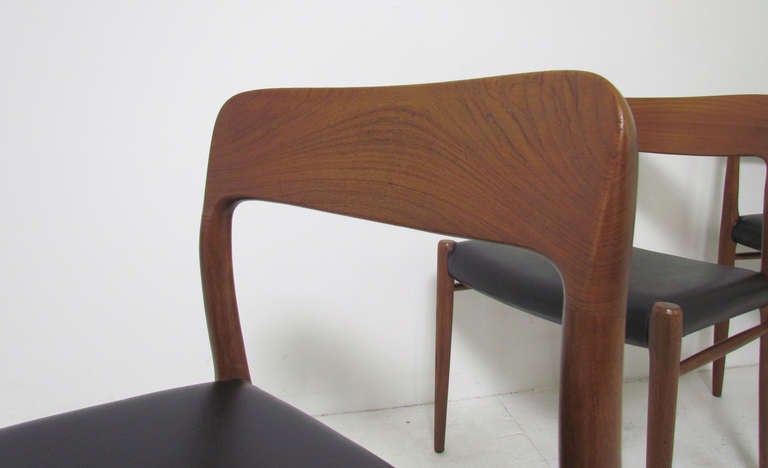 Danish Set of Ten Teak Dining Chairs by Niels Moller for JL Moller, Circa 1960's