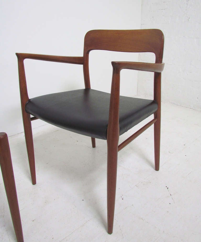 Set of Ten Teak Dining Chairs by Niels Moller for JL Moller, Circa 1960's 2