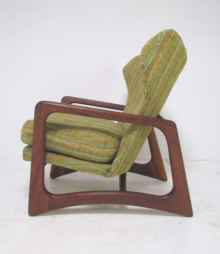 Mid-Century Modern Sculptural Mid-Century Wing Back Lounge Arm Chair by Adrian Pearsall