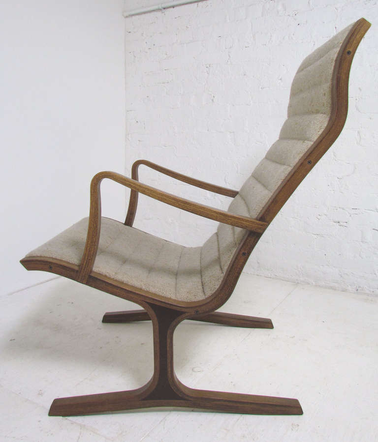 Mid-Century Modern Sculptural Lounge Chair and Ottoman by Mitsumasa Sugasawa for Tendo Mokko