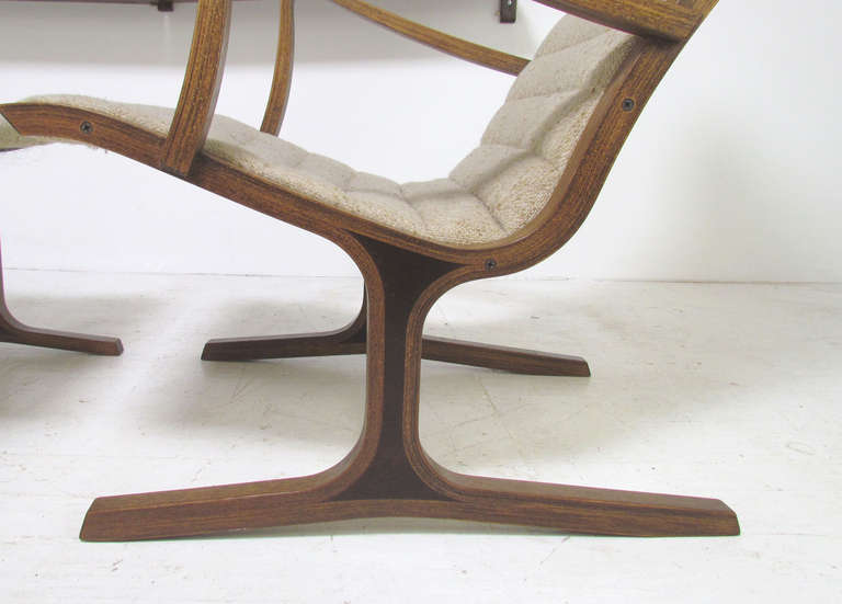 Mid-20th Century Sculptural Lounge Chair and Ottoman by Mitsumasa Sugasawa for Tendo Mokko