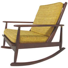 Mid-Century Modern Paddle-Arm Rocking Chair, Circa 1960's