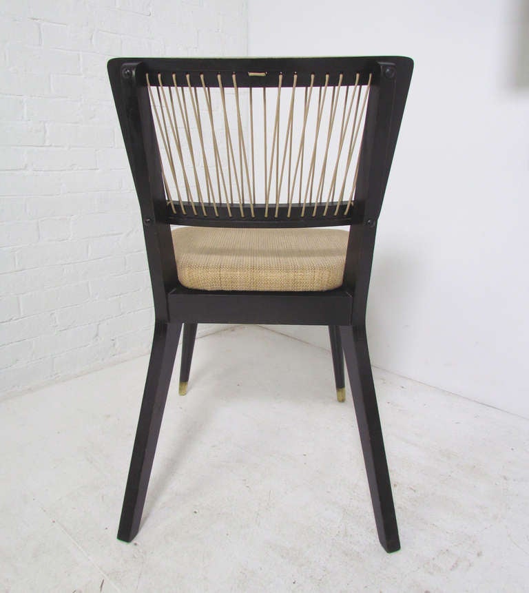 Mid-20th Century Set of Six String-Back Dining Chairs by John Keal for Brown-Saltman