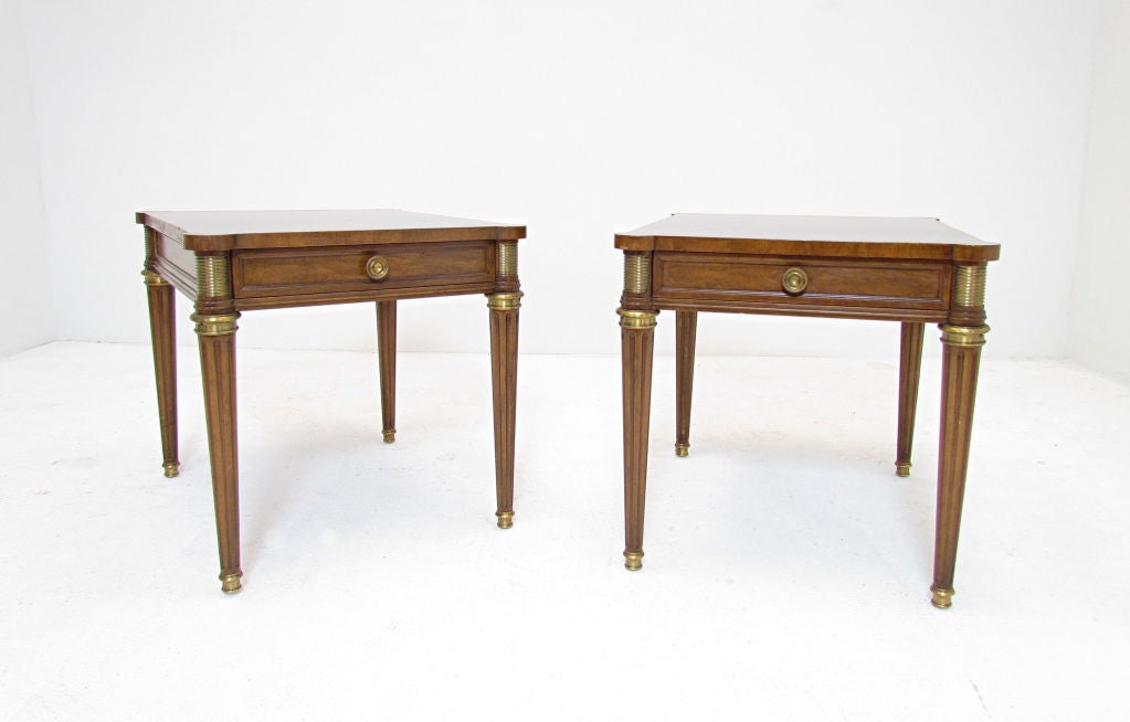 Pair of Baker Furniture Neoclassical End Tables, ca. 1960s