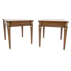 Pair of Baker Furniture Neoclassical End Tables, ca. 1960s