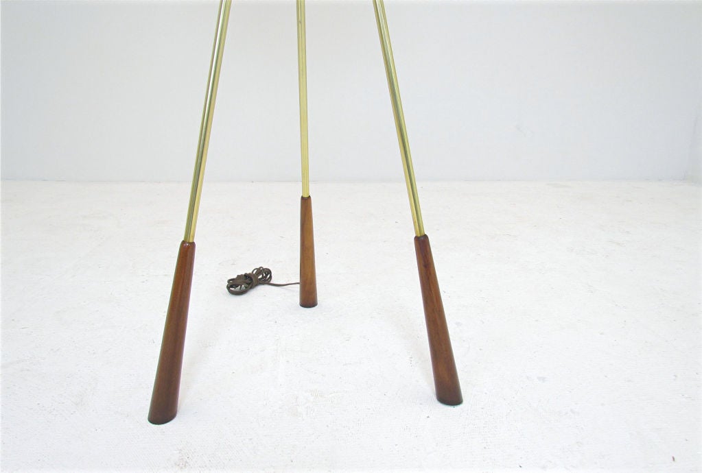 Mid-20th Century Tripod Floor Lamp by Gerald Thurston for Lightolier ca. 1960s