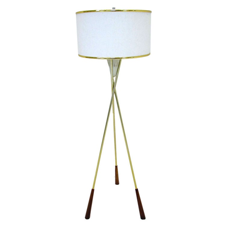 Tripod Floor Lamp by Gerald Thurston for Lightolier ca. 1960s