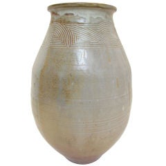 Monumental 2'  Studio Pottery Floor Vase Signed Epstein