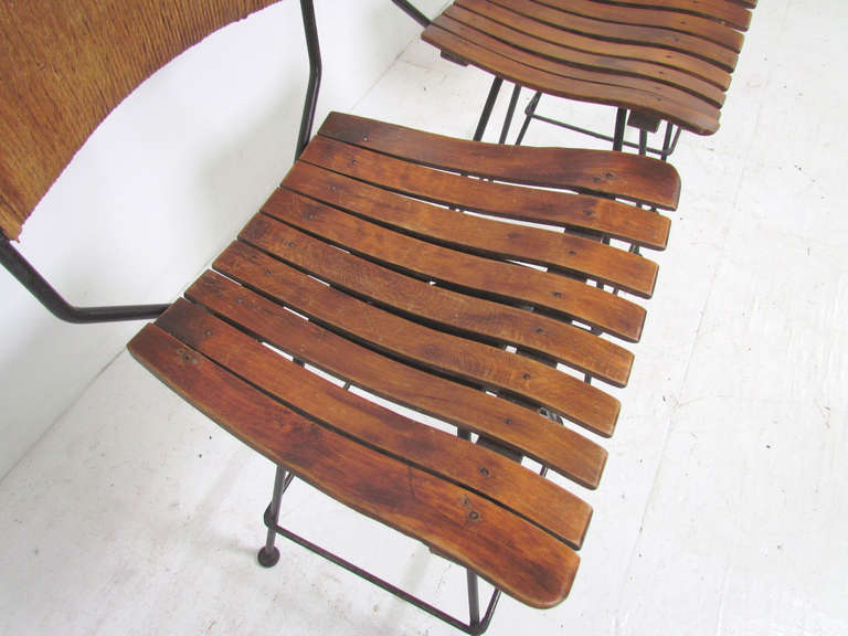 Set of Three Swivel Counter Height Bar Stools by Arthur Umanoff for Raymor In Good Condition In Peabody, MA