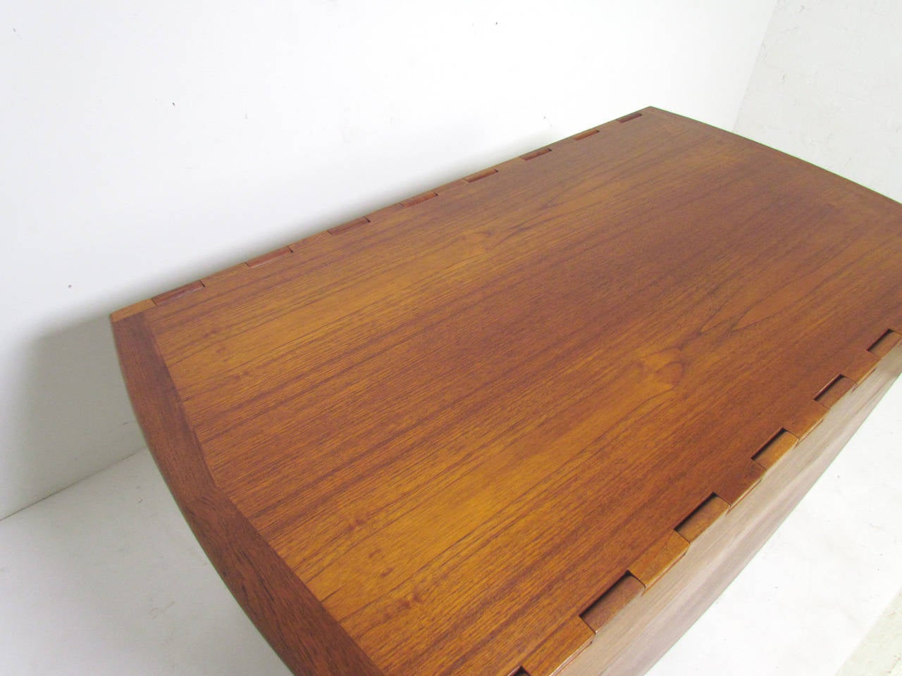 Danish Teak Gate Leg Drop-Leaf Oval Dining Table by Kurt Ostervig In Good Condition In Peabody, MA