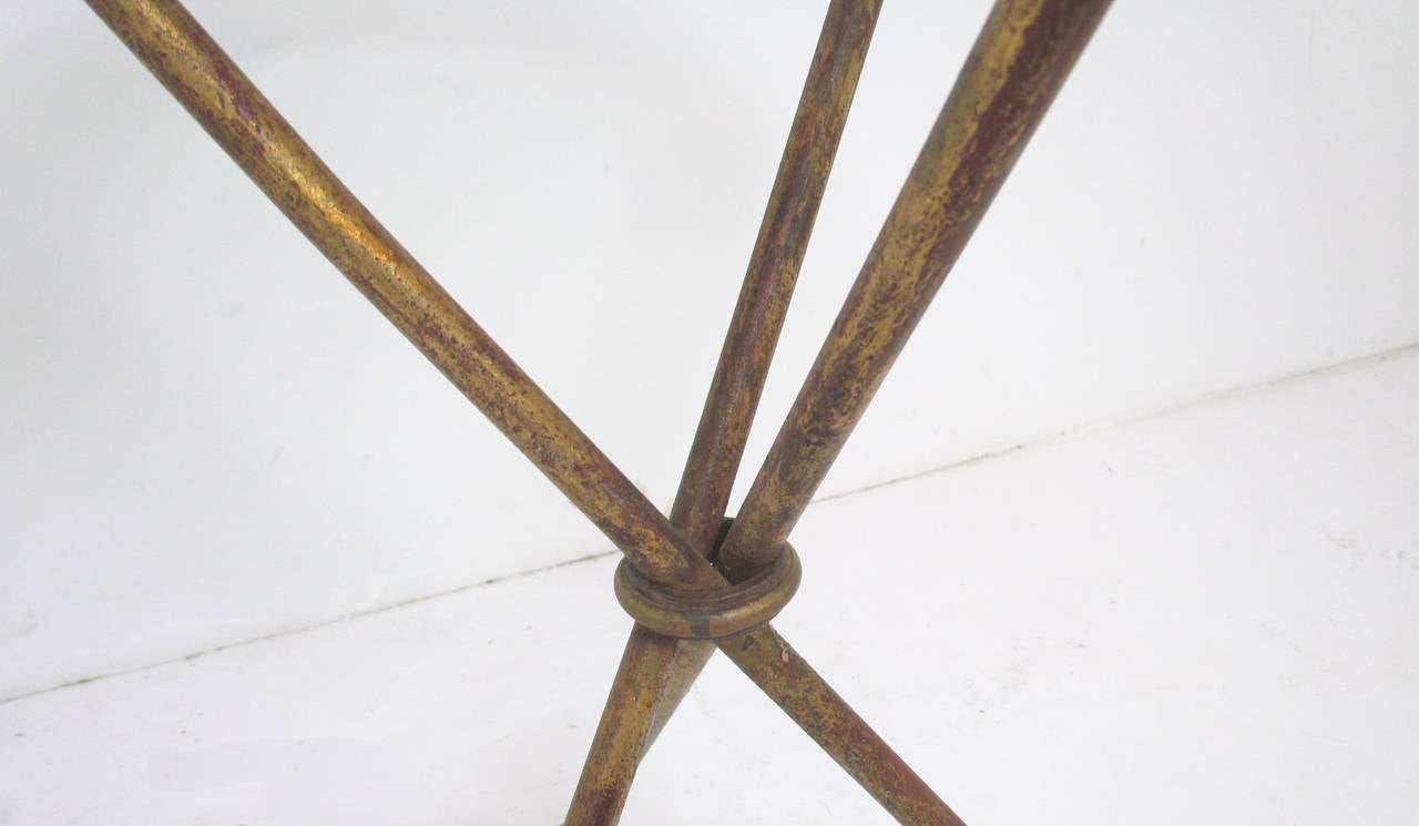 Brass Mid-Century Italian Tripod Arrow Side Table