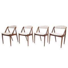 Set of Four Danish Teak Dining Chairs by Kai Kristiansen Set of Four Danish Teak Dining Chairs by Kai Kristiansen