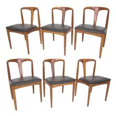 Set of Six Danish Teak Dining Chairs by Johannes Andersen