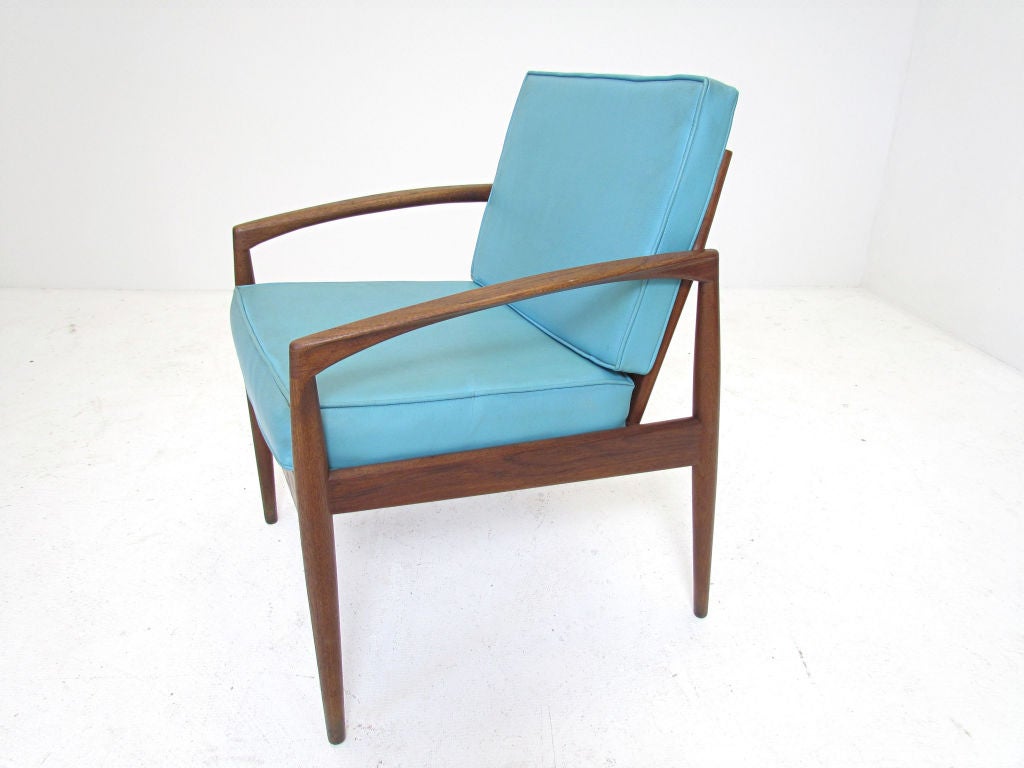 Mid-20th Century Pair of Danish Teak Lounge Chairs by Kai Kristiansen ca. 1950s