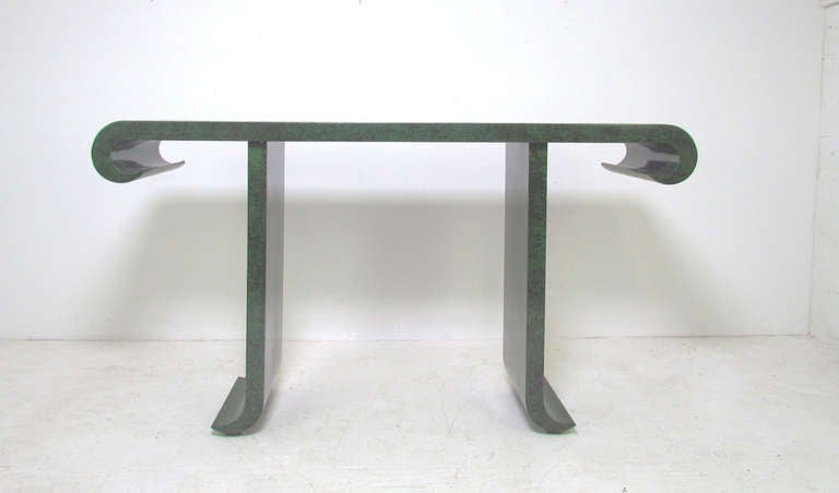 Scroll Form Far East Style Console Altar Table by Baker Furniture