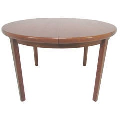 Danish Teak Round Expandable Dining Table by Rasmus