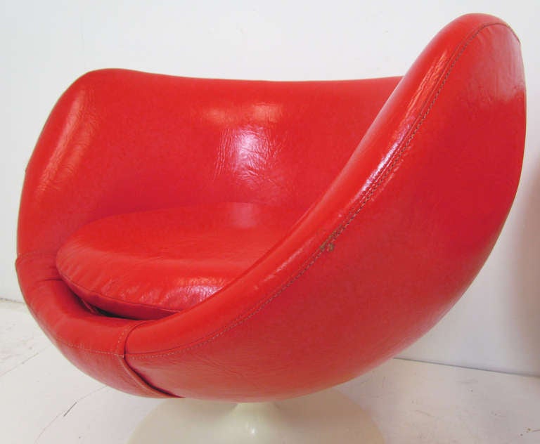 Pair of Space Age Swivel Lounge Chairs by Joe Colombo d. 1972 1