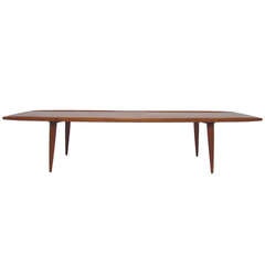 Danish Teak Coffee Table with Carved Edges by Moreddi