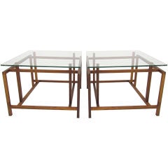 Pr, Rectilinear Danish Rosewood Side Tables by Henning Norgaard